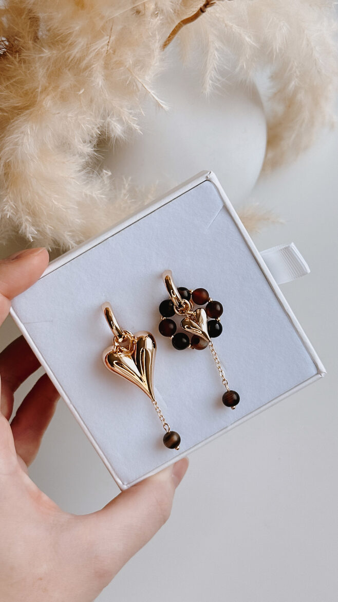 Auskari "Coffee Mocha" (zelta)