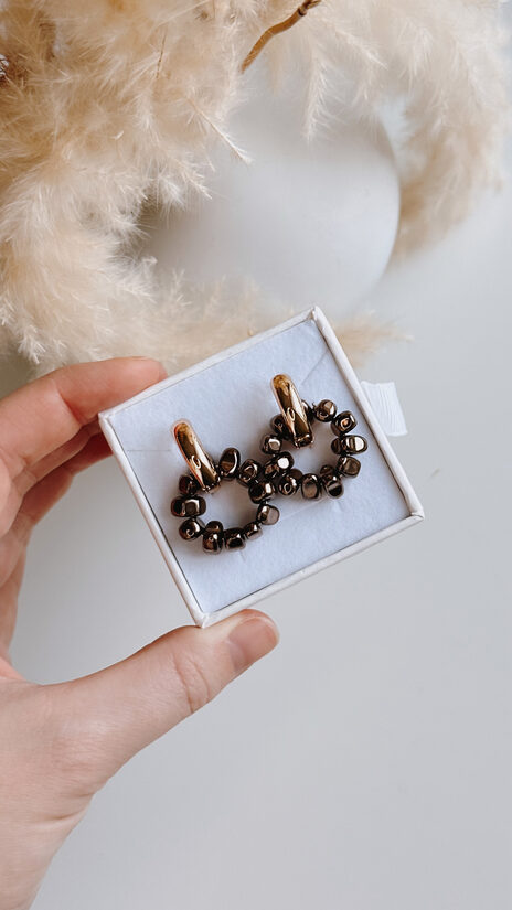 Auskari ar brūnajiem Hematīta riņķiem