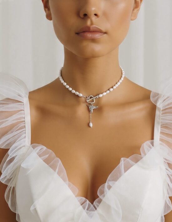 Kaklarota "Kolibri ar pērli" sudraba