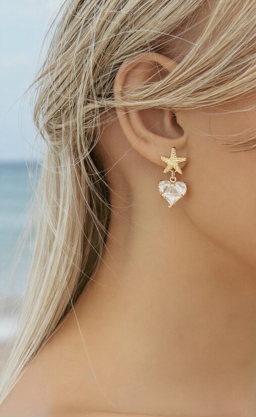 Auskari Jūras zvaigzne ar sirsniņām Gaiši rozā