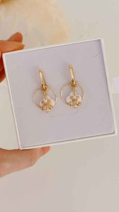 Auskari "Fourleaf" zelta