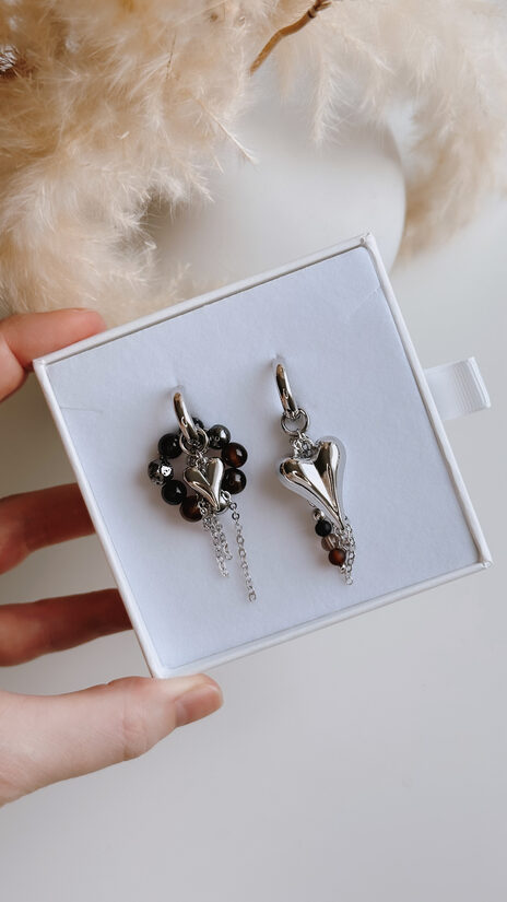 Auskari "Coffee Mocha" (sudraba)