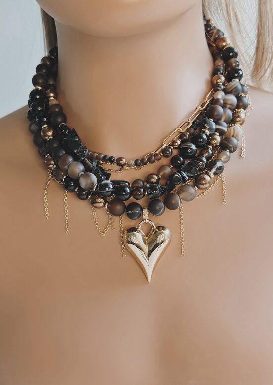 Kaklarota " Coffee Mocha " (zelta sirdi)