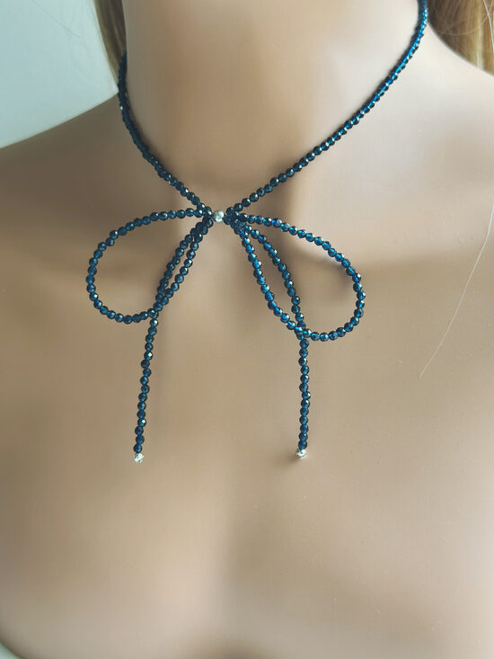 Bantes čokeris tumši zils( sudraba)