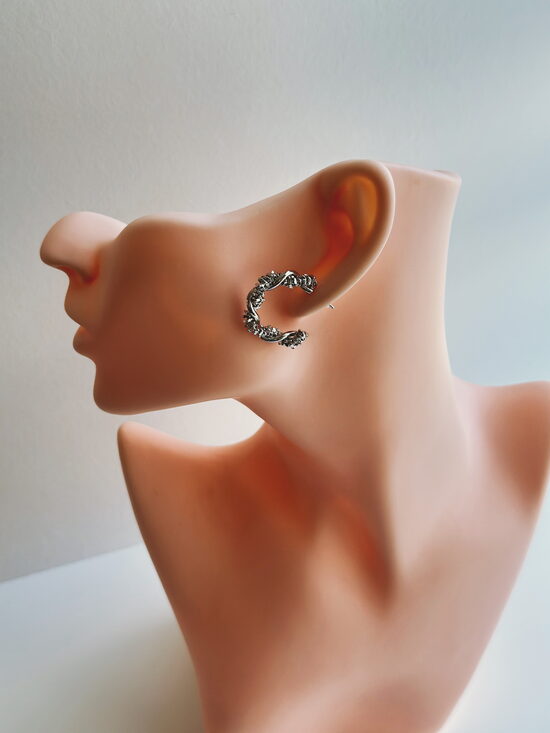 Auskari "Apvijušies" (sudraba)