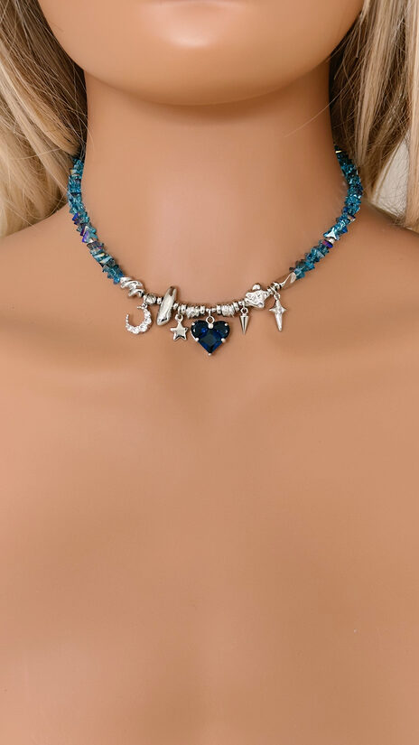 Čokeris "Festivāls" hameliona zils (sudraba)