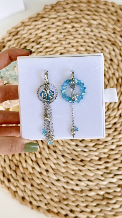 Auskari Okeāna zilā burvība (sudraba)