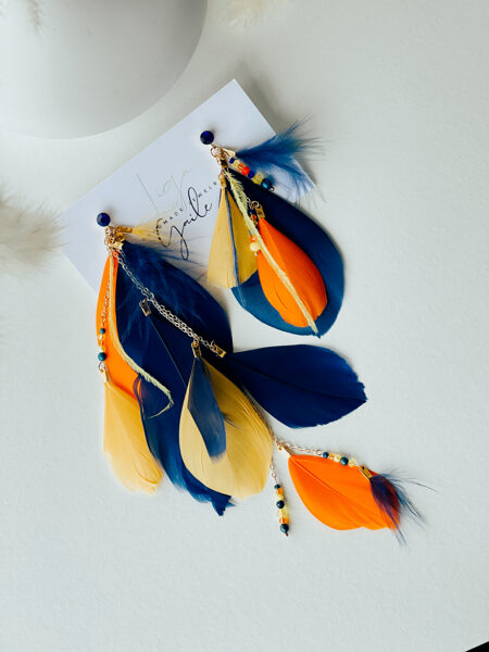 Festive. Asimetriskie spalvu auskari