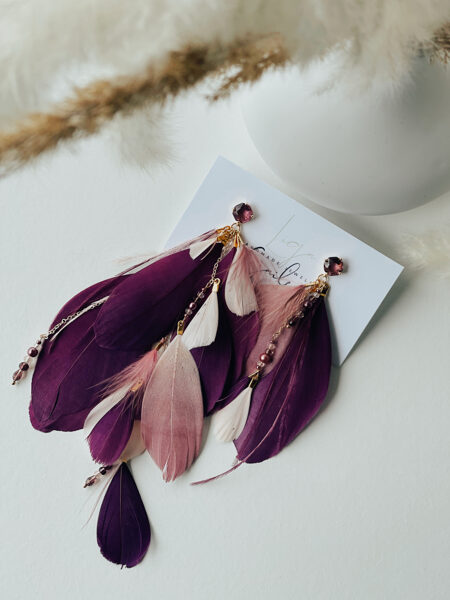 Orhidea. Asimetriskie spalvu auskari