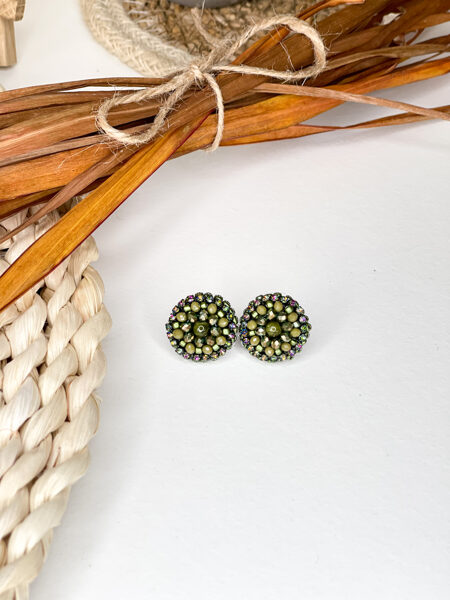 Haki podziņu auskari uz nagliņas