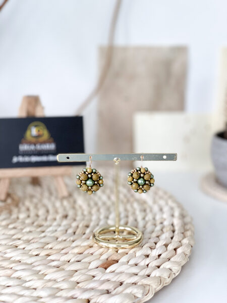 Haki podziņu auskari uz āķīša