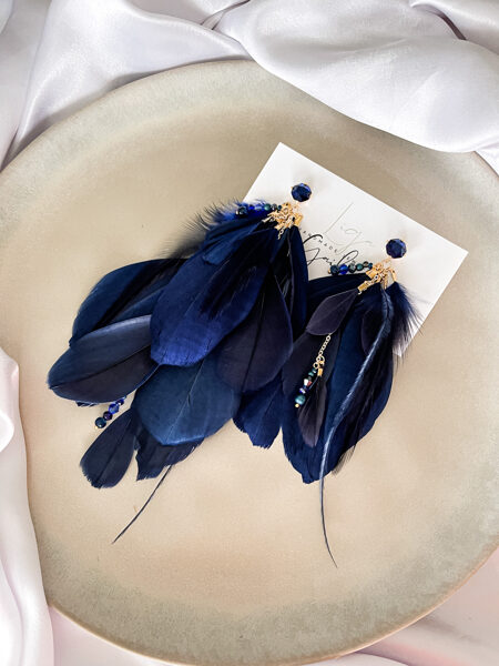 Midnight. Asimetriskie spalvu auskari