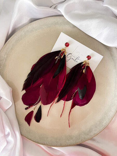 Wine. Asimetriskie spalvu auskari