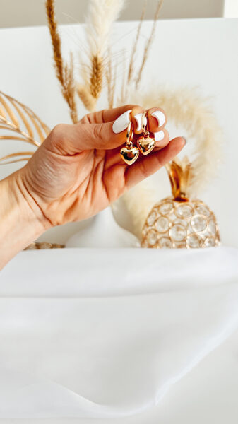 Sirds kulona auskari Zelta tonī Mini