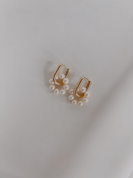 Dabīgo Saldūdens pērļu riņķu auskari